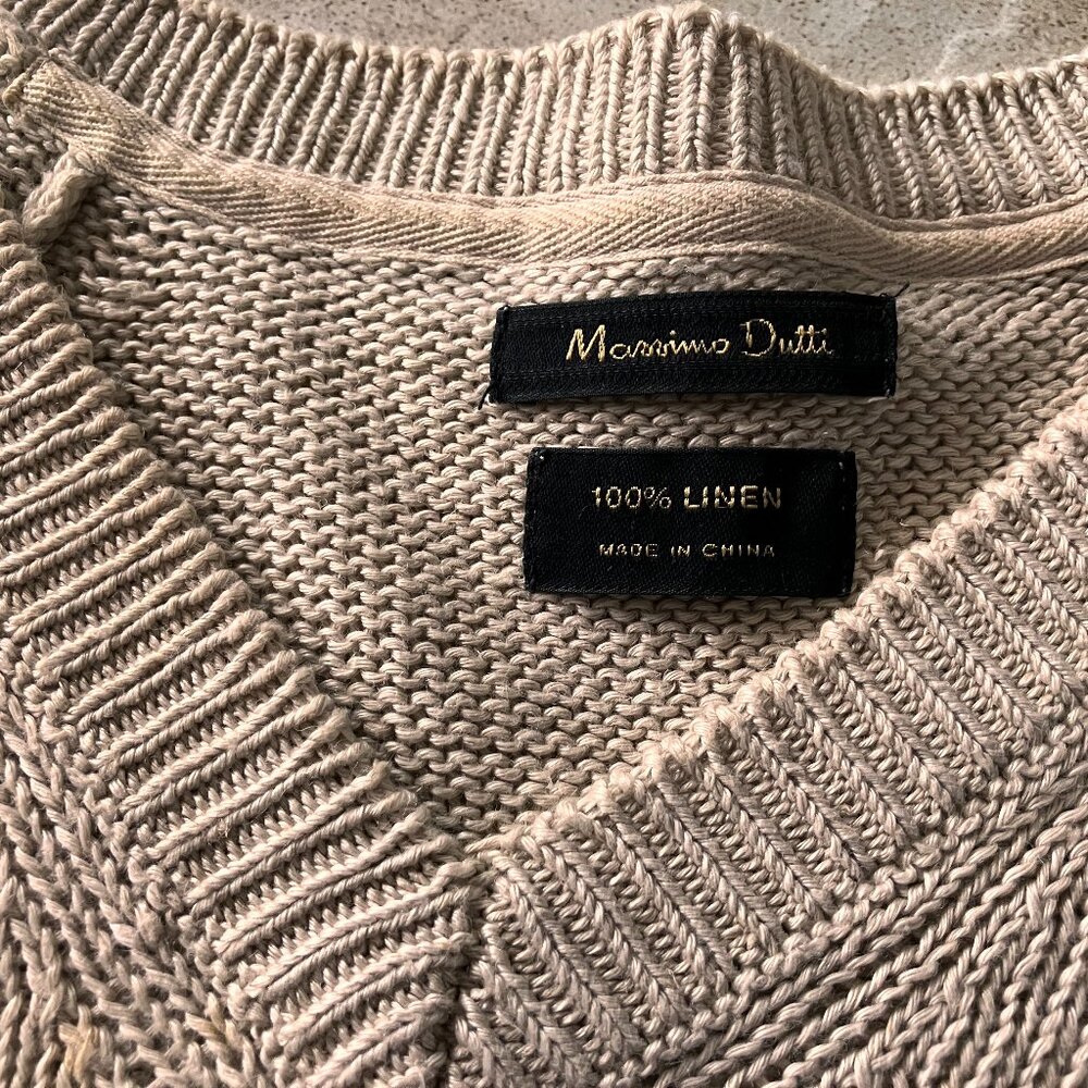 Massimo Dutti Women's top MEDIUM 100% linen